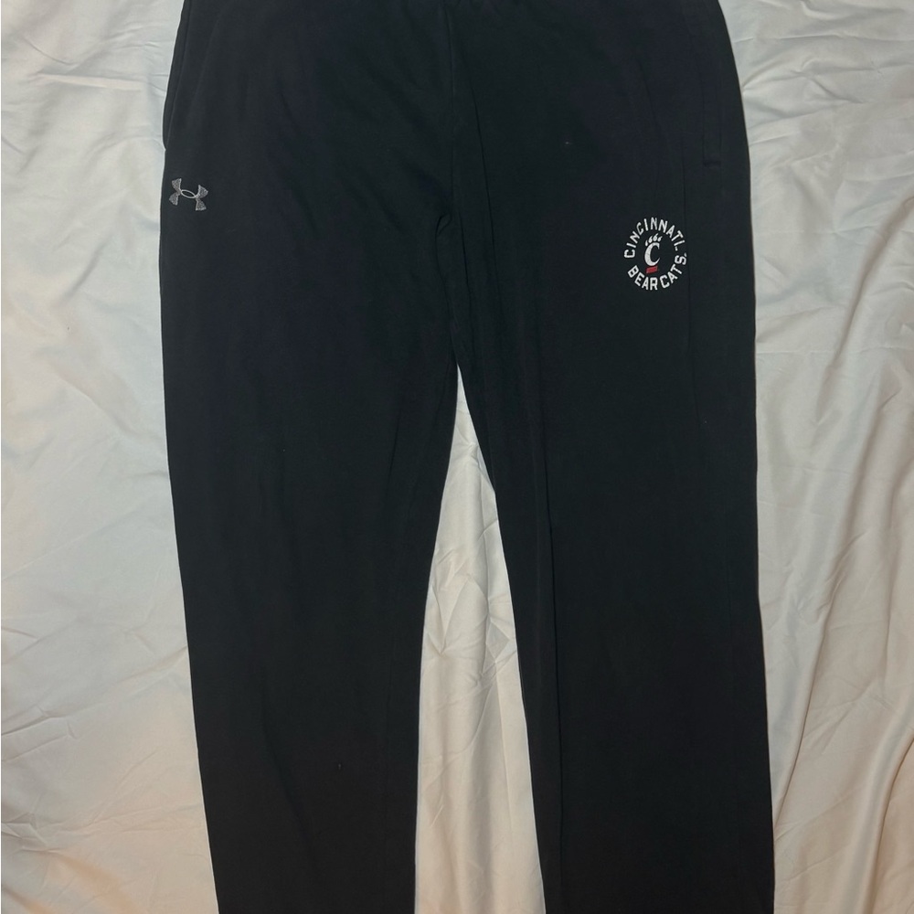 Under Armour Black Sweatpants with White Logo